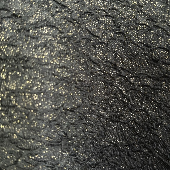 Michael Kors petite Large 3/4 sleeve black dress w gold sparkles - Picture 4 of 5